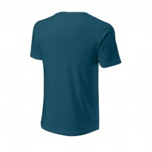Wilson Tennis Tshirt Script Eco Cotton (Baumwolle, Slim Fit) blaugrün Herren